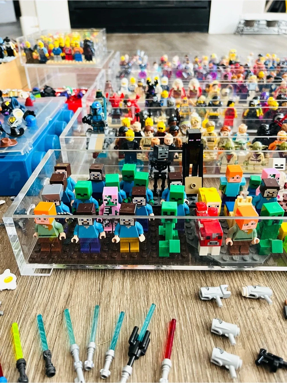 Large Collection of Mini Figures and Accessories - Multicolor